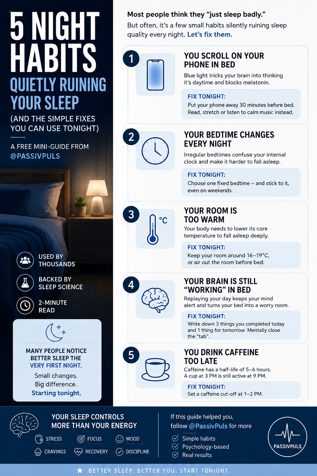 5 Evening Habits for Deeper Sleep Tonight